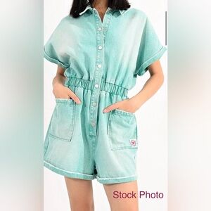 NWT Lili Sidonio Acid Wash Playsuit Small